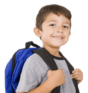kid with school bag